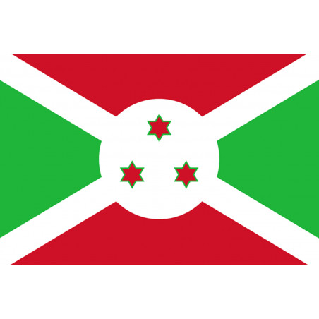 Drapeau Burundi - 5x3,3cm - Sticker/autocollant