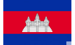 Drapeau Cambodge - 19.5x13 cm - Sticker/autocollant