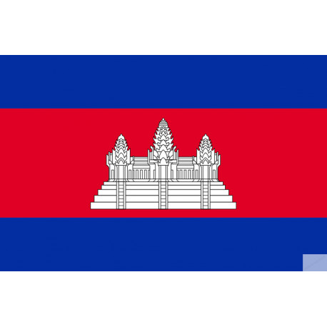 Drapeau Cambodge - 19.5x13 cm - Sticker/autocollant