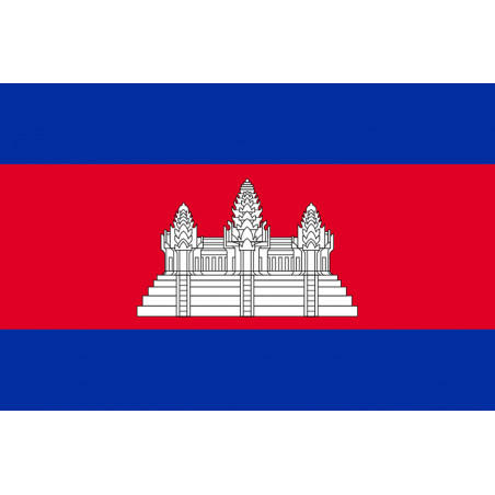 Drapeau Cambodge - 5x3,3 cm - Sticker/autocollant