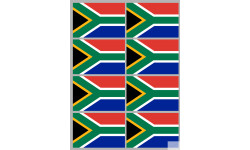 Drapeau Afrique du Sud - 8 stickers - 9.5 x 6.3 cm - Sticker/autocollant
