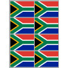 Drapeau Afrique du Sud - 8 stickers - 9.5 x 6.3 cm - Sticker/autocollant