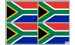 Drapeau Afrique du Sud - 4 stickers - 9.5 x 6.3 cm - Sticker/autocollant