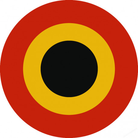 drapeau aviation Belge - 20cm - Sticker/autocollant