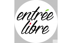 entrée libre - 20cm - Sticker/autocollant