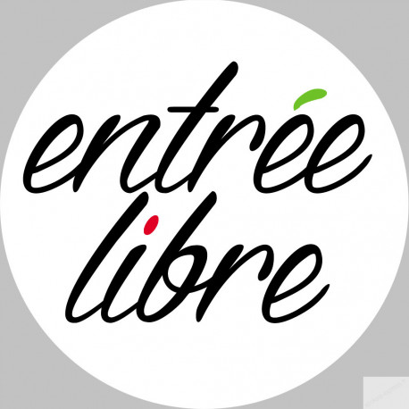 entrée libre - 20cm - Sticker/autocollant