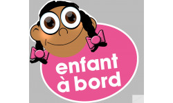 enfant à bord fille méditerranéenne - 15x13,5cm - Sticker/autocollant