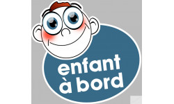 enfant à bord gars - 15x13,5cm - Sticker/autocollant