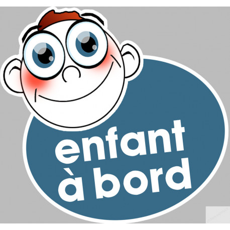 enfant à bord gars - 15x13,5cm - Sticker/autocollant