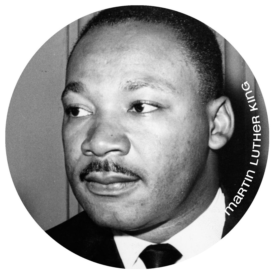 martin Luther king - 5cm - Sticker/autocollant