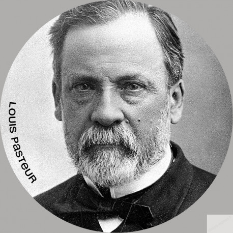 Louis Pasteur (20x20cm) - Sticker/autocollant