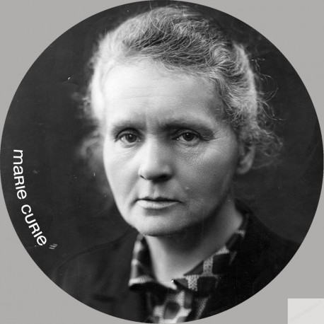 Marie Curie (20x20cm) - Sticker/autocollant