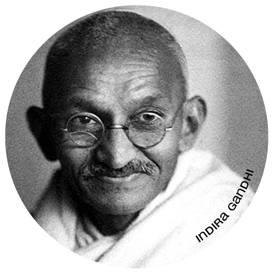 Indira Gandhi (10x10cm) - Sticker/autocollant