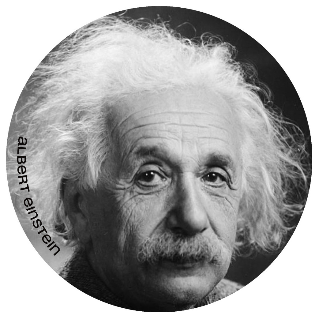 Albert Einstein (15x15cm) - Sticker/autocollant
