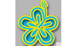 Repère fleur 24 - 10cm - Sticker/autocollant