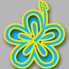 Repère fleur 24 - 10cm - Sticker/autocollant