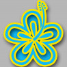 Repère fleur 24 - 15cm - Sticker/autocollant