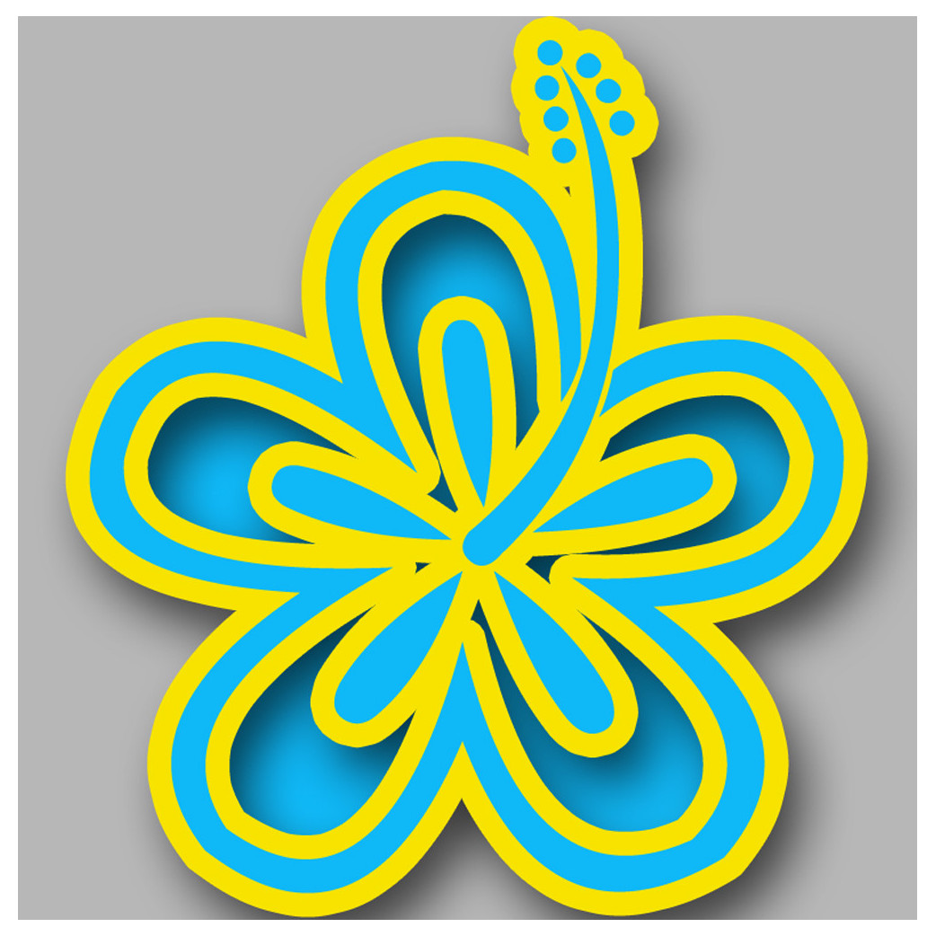 Repère fleur 24 - 20cm - Sticker/autocollant