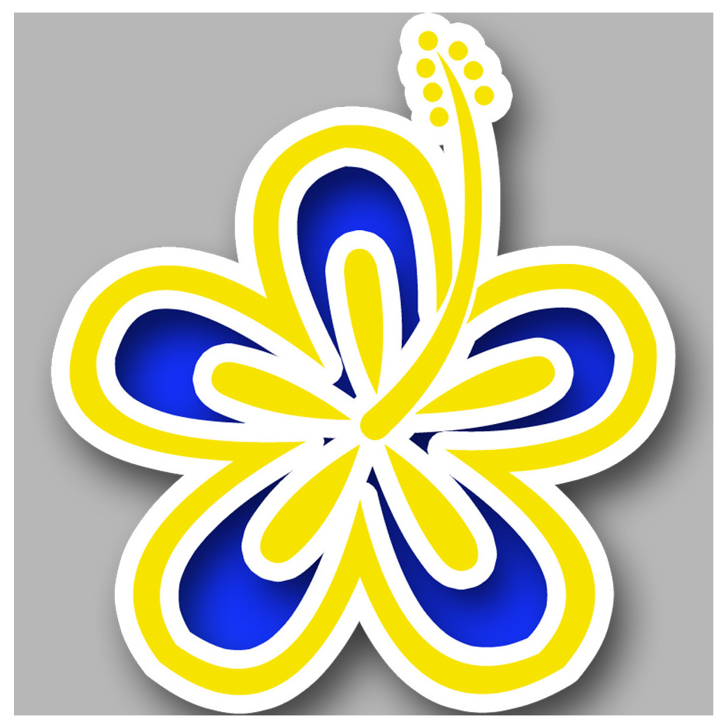 Repère fleur 23 - 15cm - Sticker/autocollant