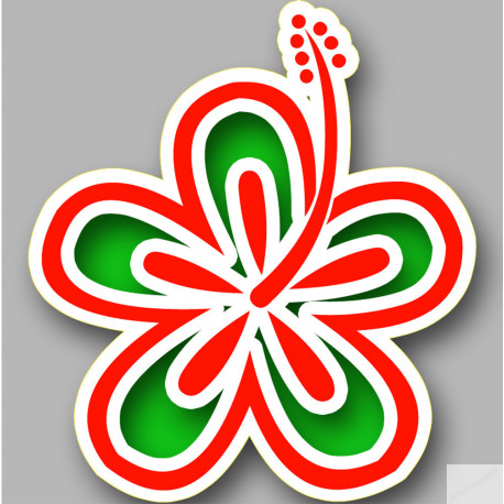 Repère fleur 22 - 10cm - Sticker/autocollant