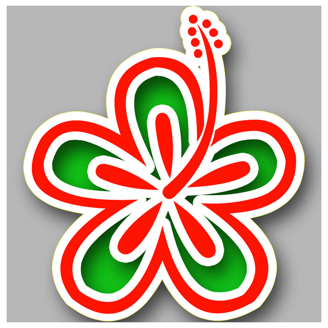 Repère fleur 22 - 15cm - Sticker/autocollant