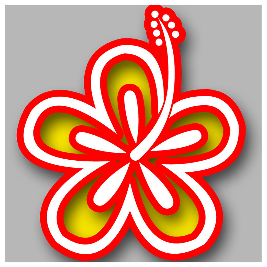 Repère fleur 21 - 20cm - Sticker/autocollant