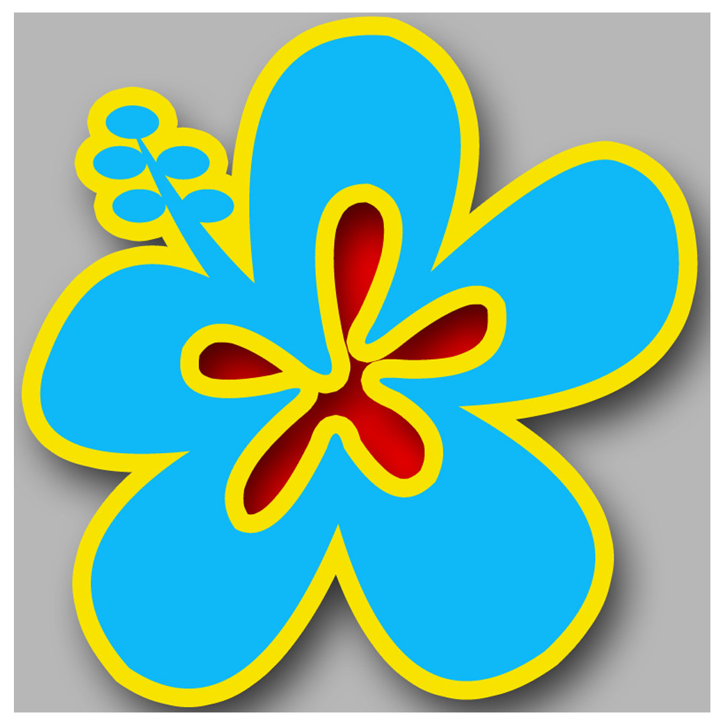 Repère fleur 19 - 20cm - Sticker/autocollant