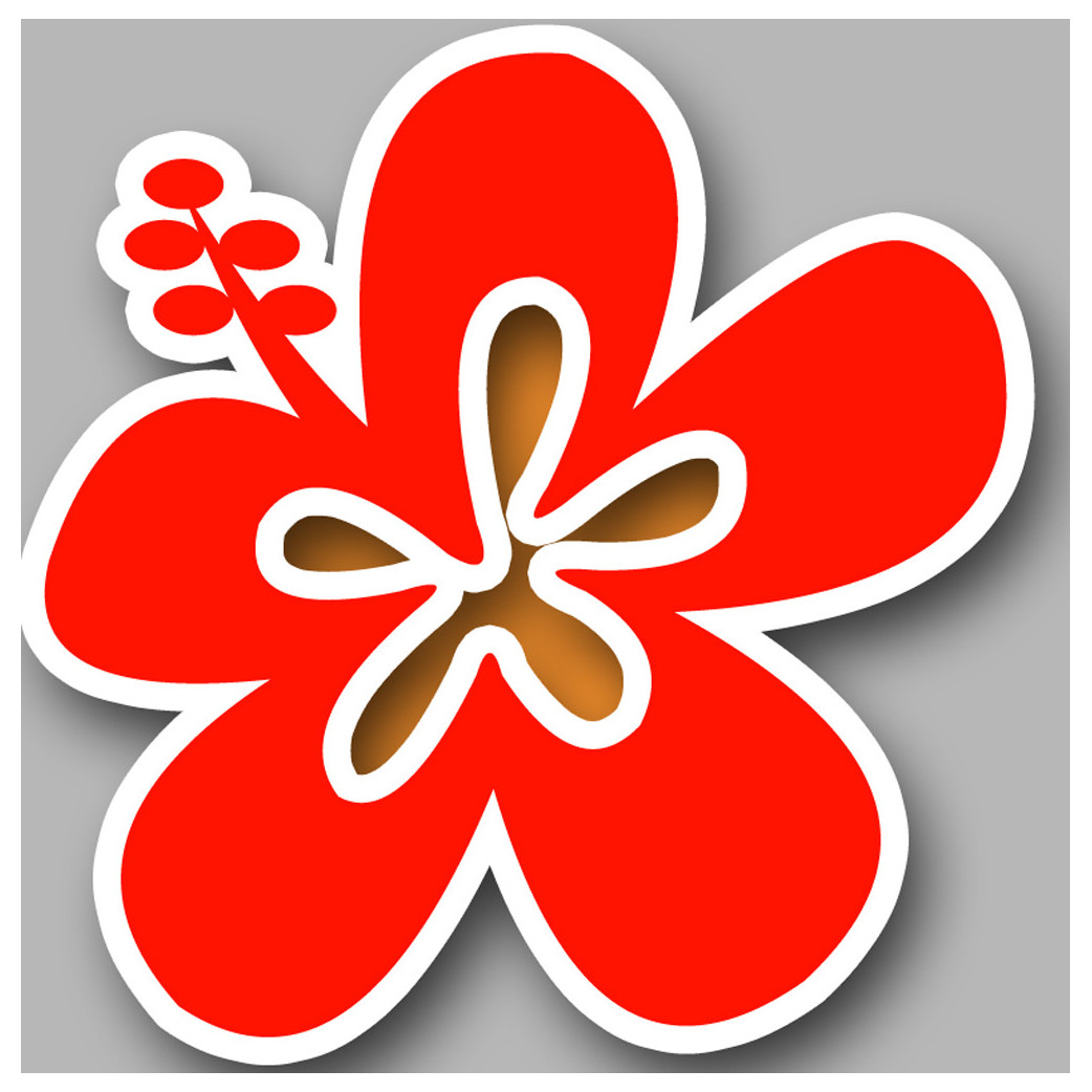 Repère fleur 17 - 20cm - Sticker/autocollant