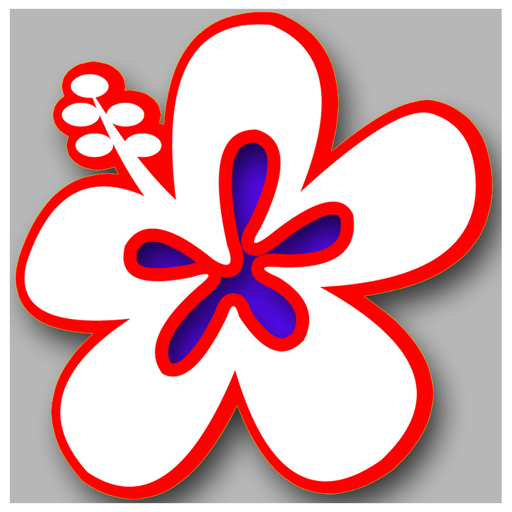 Repère fleur 16 - 15cm - Sticker/autocollant