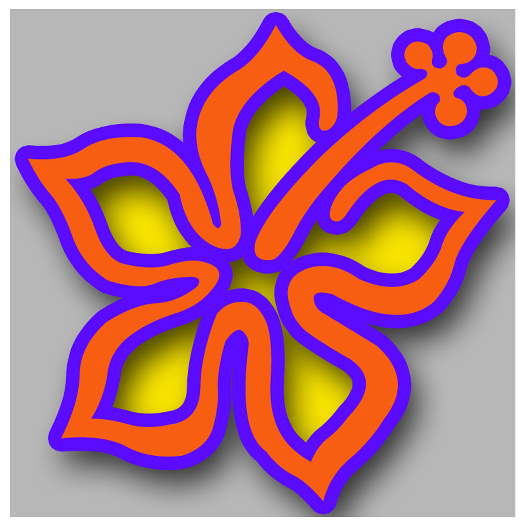 Repère fleur 15 - 5cm - Sticker/autocollant