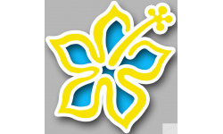 Repère fleur 13 - 10cm - Sticker/autocollant