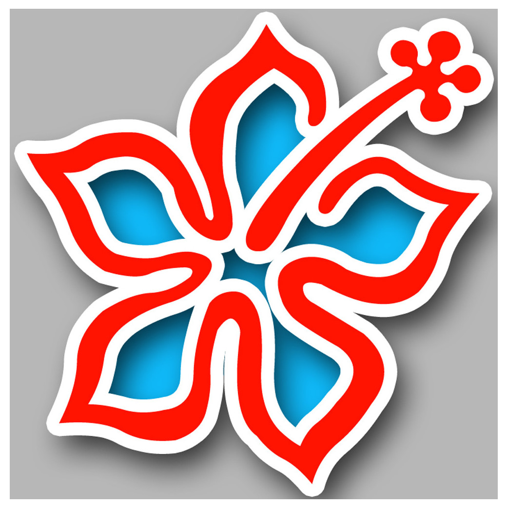 Repère fleur 12 - 20cm - Sticker/autocollant