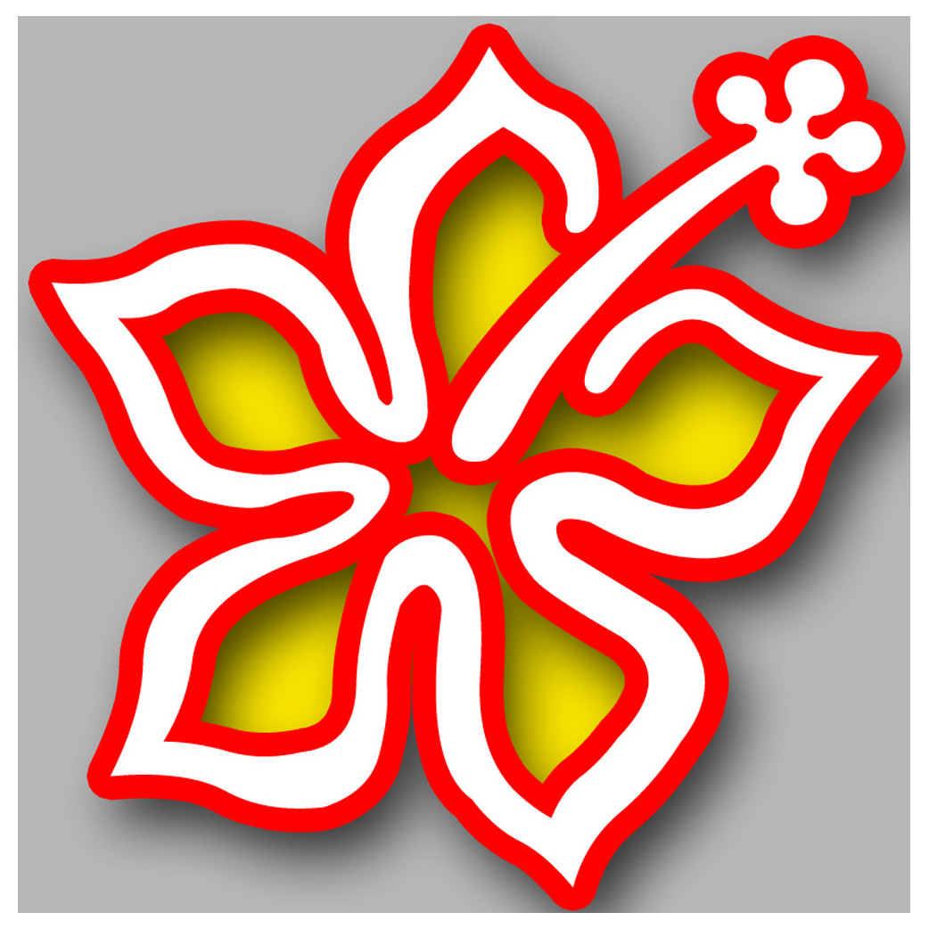 Repère fleur 11 - 15cm - Sticker/autocollant