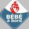 bébé à bord vendéen - 10cm - Sticker/autocollant