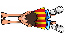 attrape voiture Catalan - 14x6cm - Sticker/autocollant