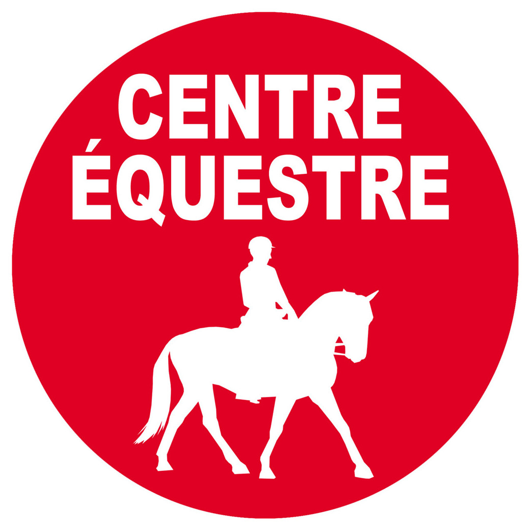 Centre équestre - 20cm - Sticker/autocollant
