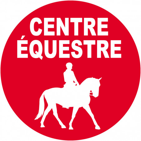 Centre équestre - 10cm - Sticker/autocollant