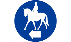 Cavalier directionnel gauche - 10cm - Sticker/autocollant