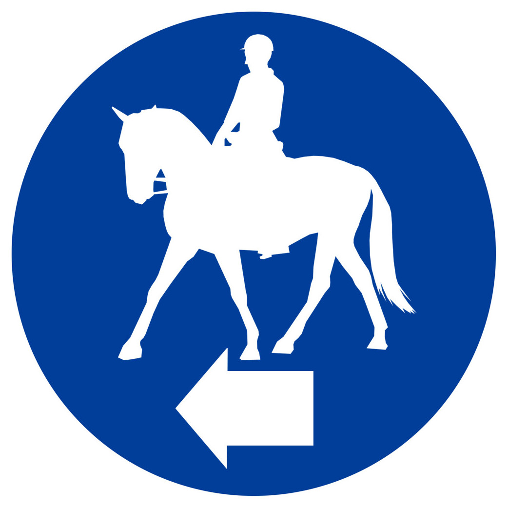 Cavalier directionnel gauche - 5cm - Sticker/autocollant