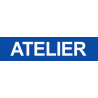 ATELIER bleu - 29x7cm - Sticker/autocollant