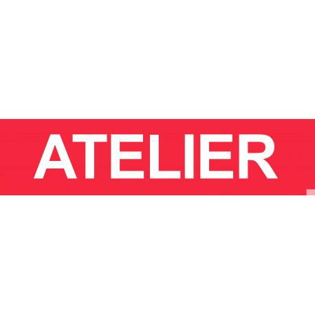 ATELIER rouge - 29x7cm - Sticker/autocollant