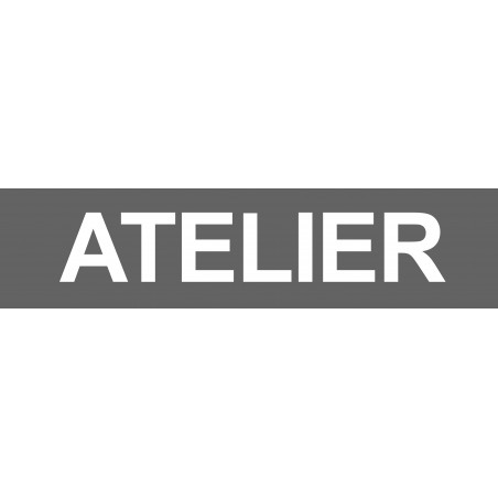 ATELIER gris - 15x3,5cm - Sticker/autocollant