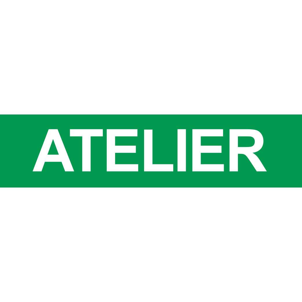 ATELIER vert - 29x7cm - Sticker/autocollant
