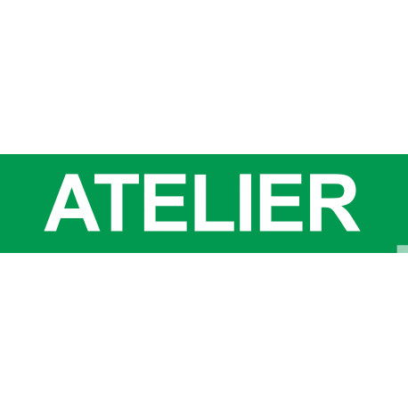 ATELIER vert - 29x7cm - Sticker/autocollant