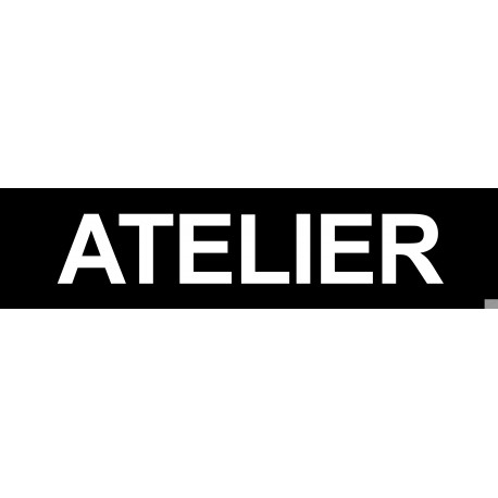 ATELIER noir - 29x7cm - Sticker/autocollant