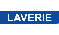 LAVERIE bleu - 29x7cm - Sticker/autocollant