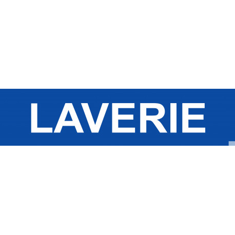 LAVERIE bleu - 29x7cm - Sticker/autocollant