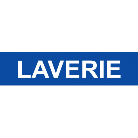 LAVERIE bleu - 29x7cm - Sticker/autocollant