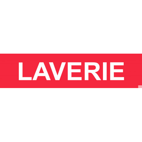 LAVERIE rouge - 15x3,5cm - Sticker/autocollant