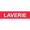 LAVERIE rouge - 15x3,5cm - Sticker/autocollant